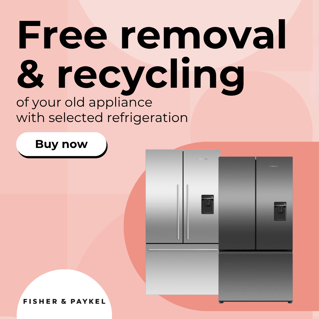 Free removal & recycling on selected Fisher & Paykel refrigeration